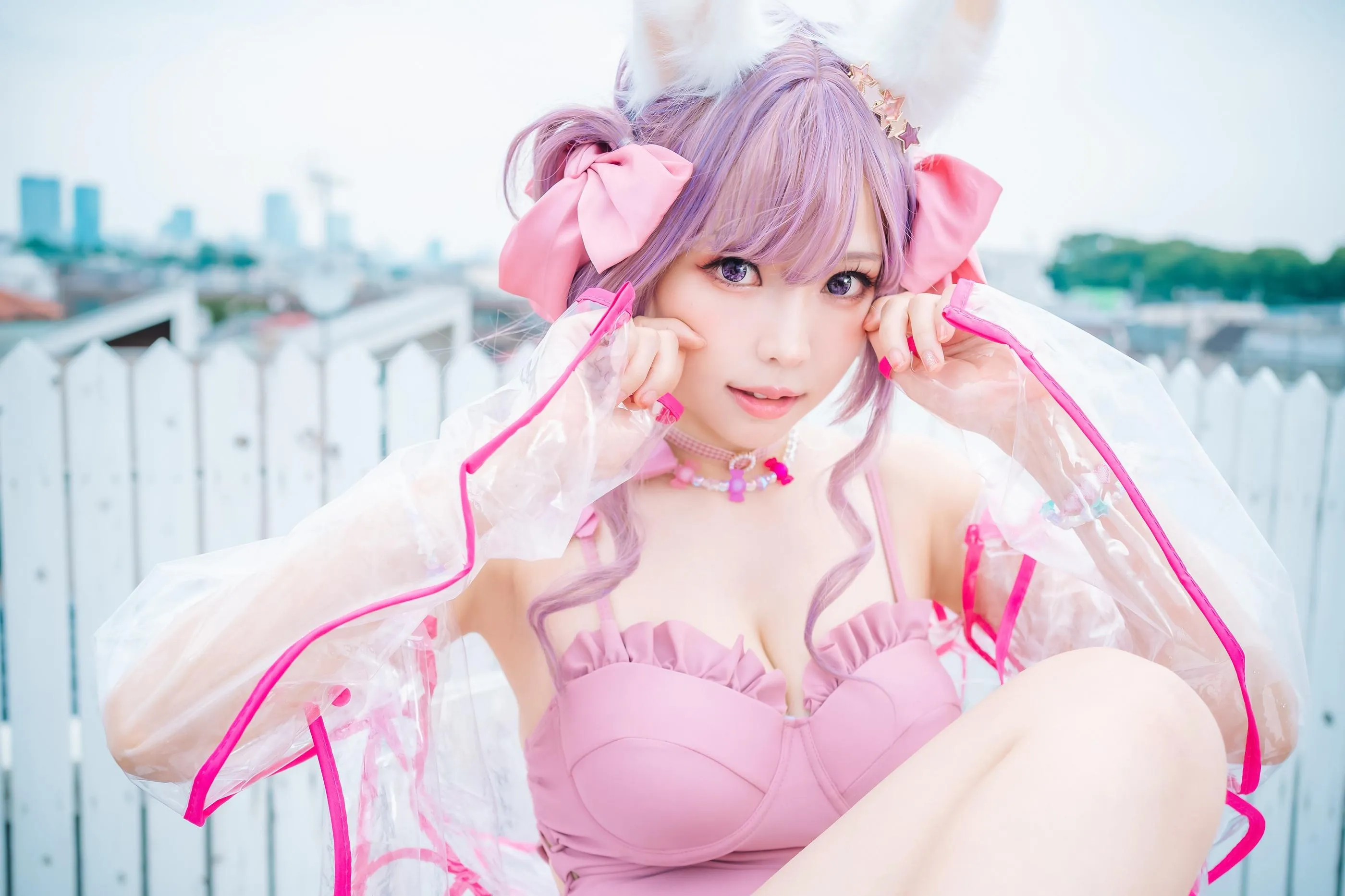 ElyEE子 – NO.82 Fluffy Summer – Original Swimsuit-粉色 [54P]插图3